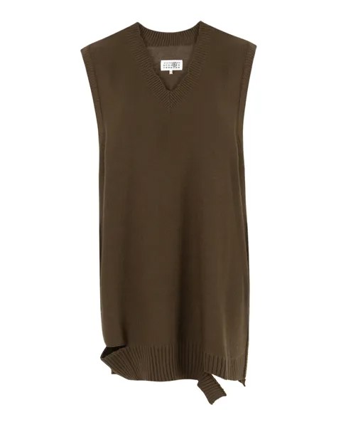 Вязаное полушерстяное платье MM6 Maison Margiela