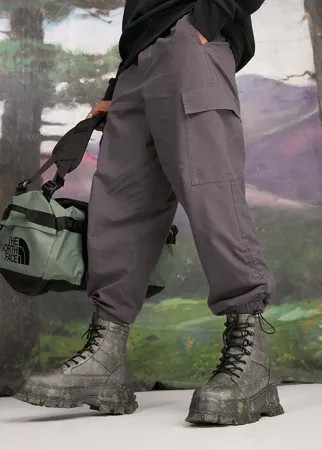 Ботинки из искусственной кожи на шнуровке с камуфляжным принтом ASOS DESIGN-Разноцветный