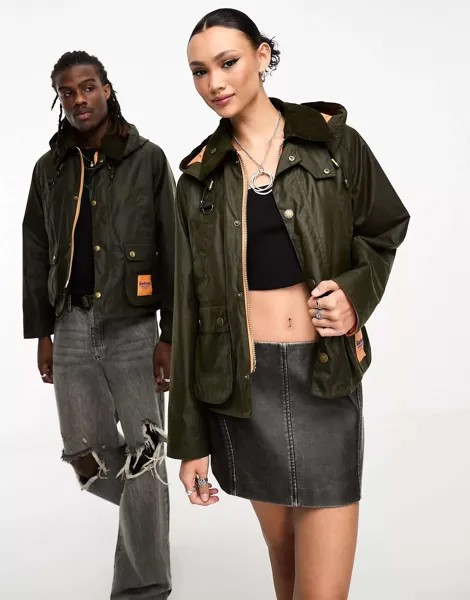 Эксклюзивная оливковая куртка унисекс с капюшоном Barbour x ASOS