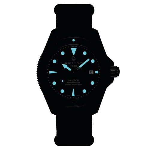 Наручные часы Certina DS Action C0326073805100, черный, белый