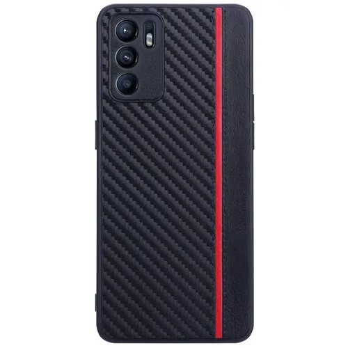 Чехол G-Case для Oppo Reno 6 4G Carbon Red GG-1556-02