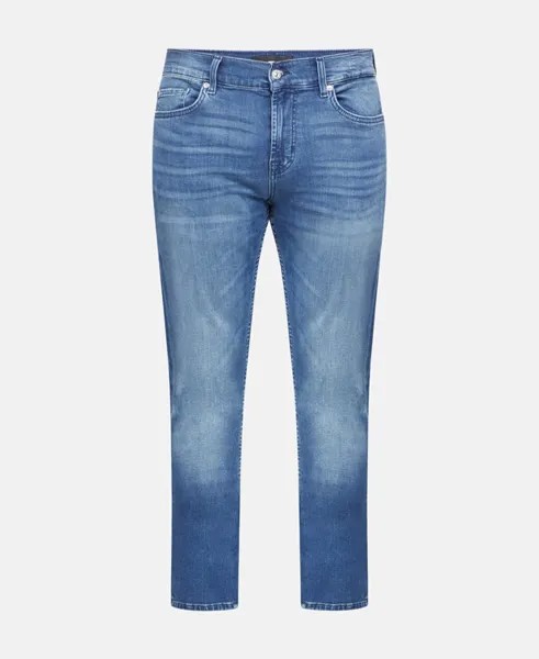 Джинсы узкого кроя 7 for all Mankind, синий