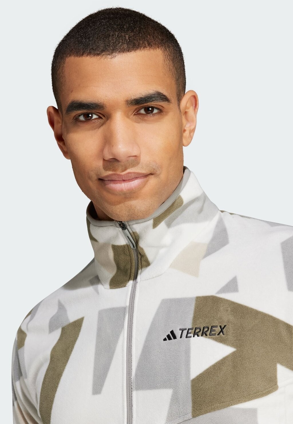 Флисовая куртка TERREX MULTI PRINTED FULL-ZIP FLEECE adidas, серый