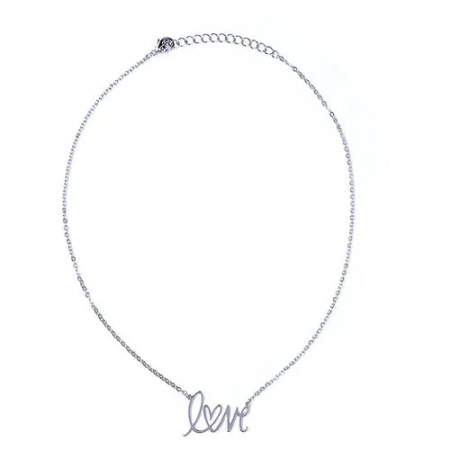 Колье Moon Paris, Valentine, с подвеской Love, MVL-21.11-009 серебристый