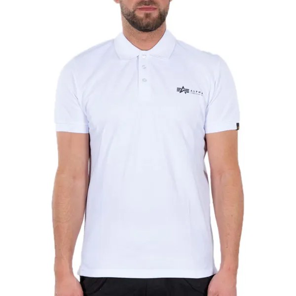 Поло Alpha Industries Basic SL, белый