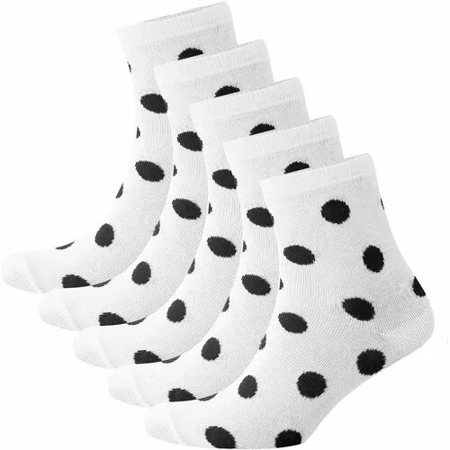Носки STATUS, 5 пар, размер 23-25, белый, черный