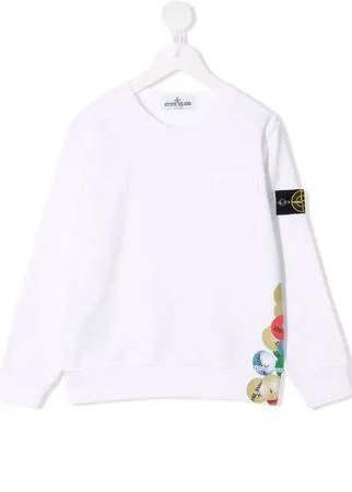 Stone Island Junior толстовка с круглым вырезом и логотипом