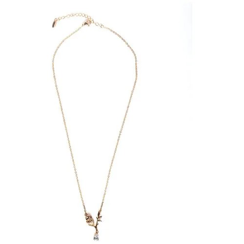 Колье XUPING JEWELRY, фианит, длина 45 см, золотой