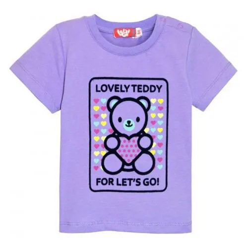 Футболка для девочки Let's go 104 св.фиолетовый