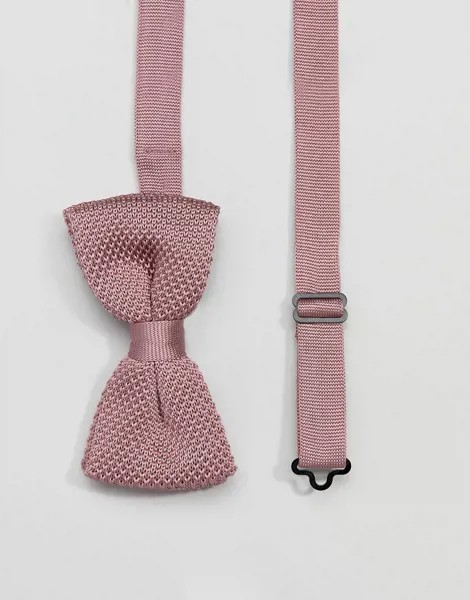 Пыльно-розовый трикотажный галстук-бабочка Twisted Tailor