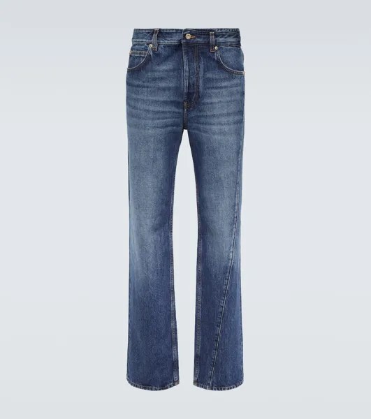 Деконструированные прямые джинсы Loewe, синий