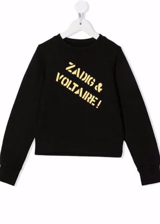 Zadig & Voltaire Kids толстовка с логотипом