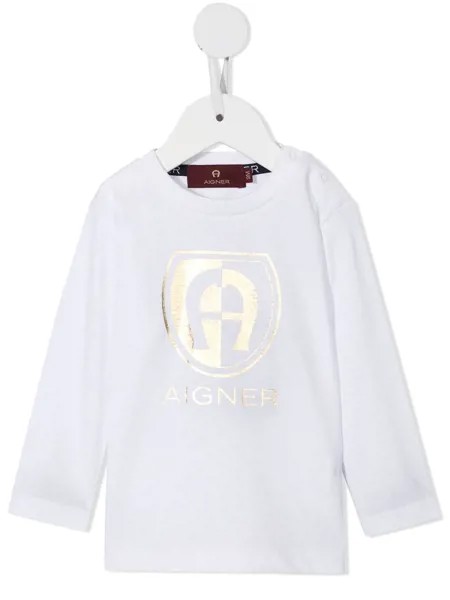 Aigner Kids футболка с логотипом