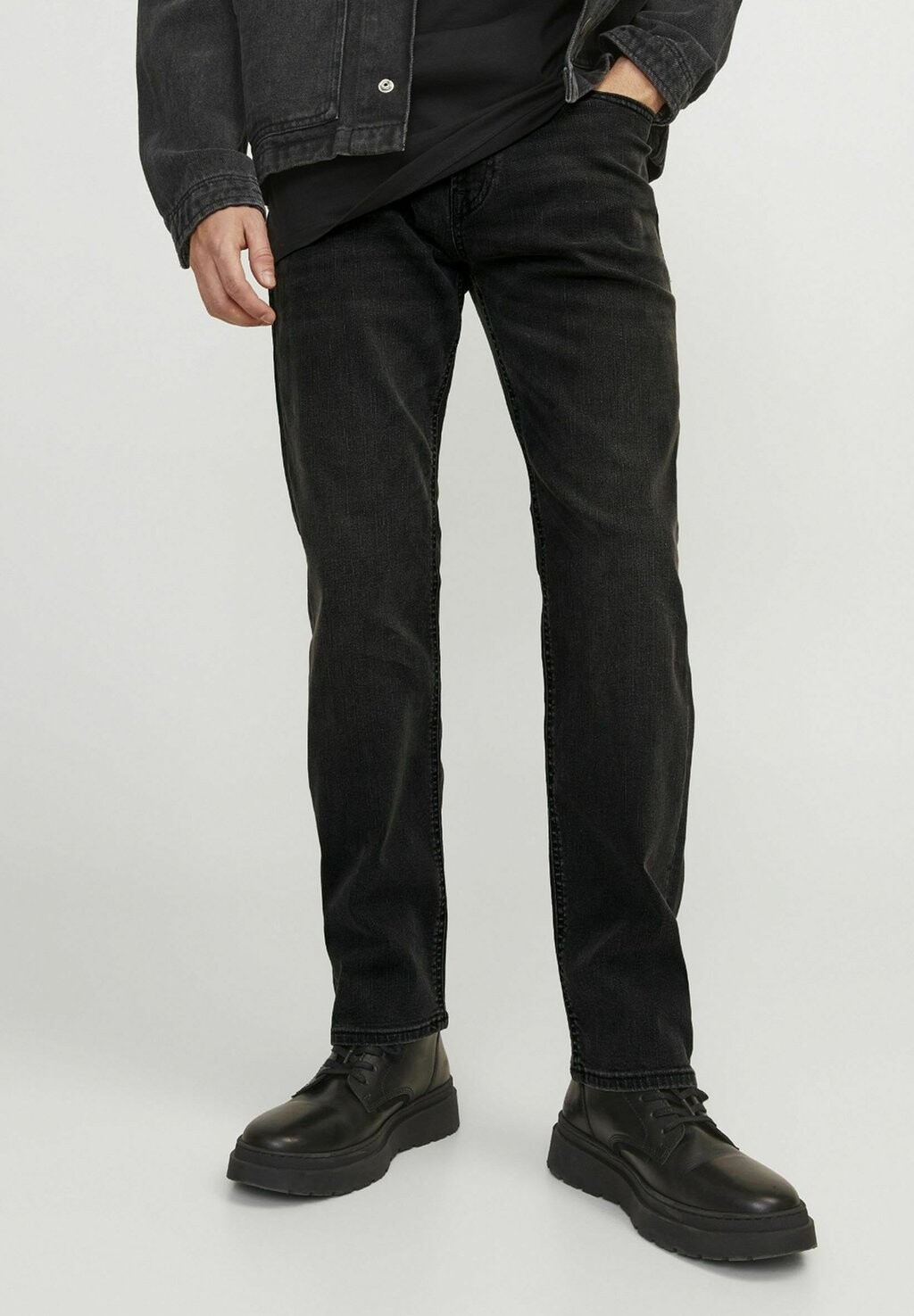 Джинсы Straight Leg ICLARK ORIGINAL SQ Jack & Jones, цвет black denim