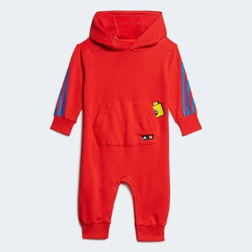 Комбинезон adidas детский, размер 104, красный, синий
