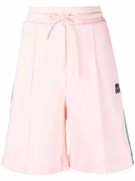 MSGM расклешенные спортивные шорты, розовый