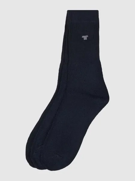 Носки из смесового хлопка в упаковке из 3 штук Tom Tailor, темно-синий