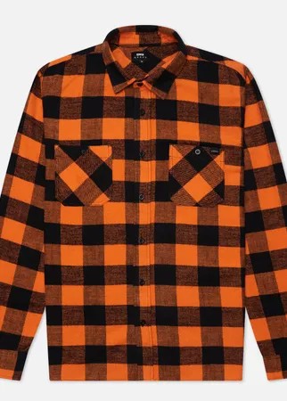 Мужская рубашка Edwin Labour Heavy Flannel Brushed, цвет оранжевый, размер M