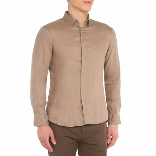 Рубашка Maison David, размер M, светло-коричневый