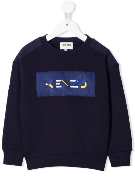 Kenzo Kids толстовка с круглым вырезом и логотипом