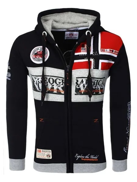 Пуховик повседневного кроя Geographical Norway, черный