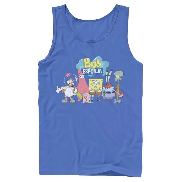 Мужская майка с рисунком Nickelodeon SpongeBob SquarePants Bob Esponja Happy Group Shot
