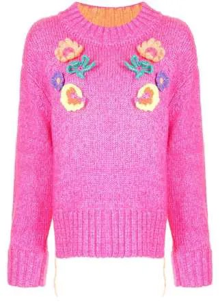 Mira Mikati свитер с цветочной аппликацией