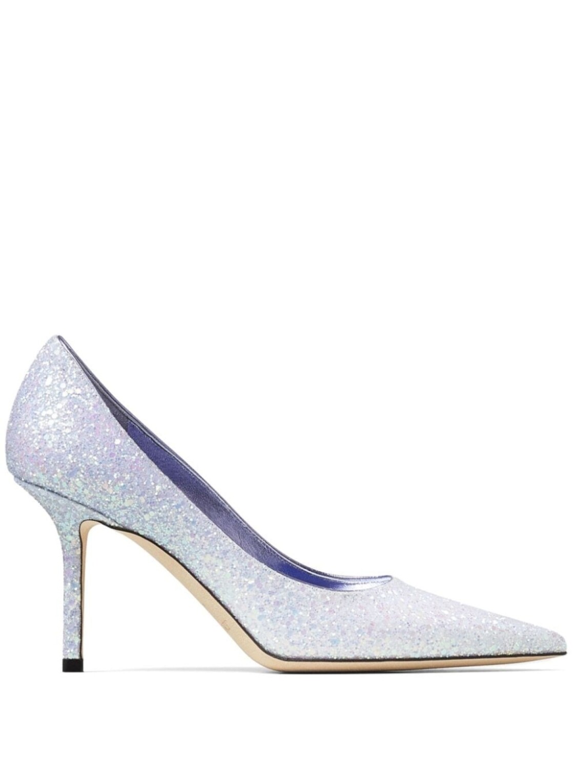 Jimmy Choo туфли Love 85 с блестками, серебристый