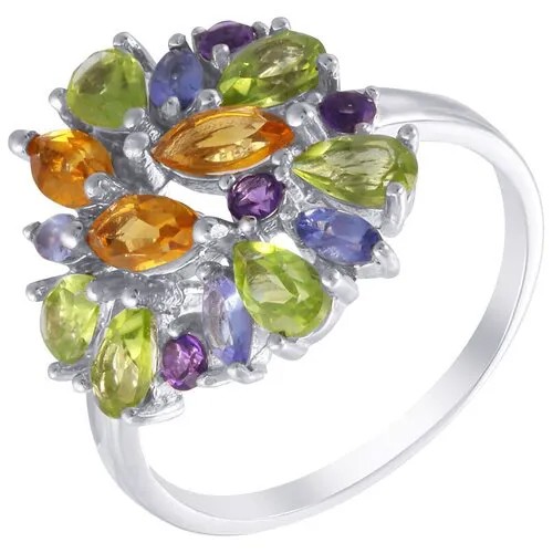 Кольцо ELEMENT47 серебро, 925 проба, танзанит, размер 17
