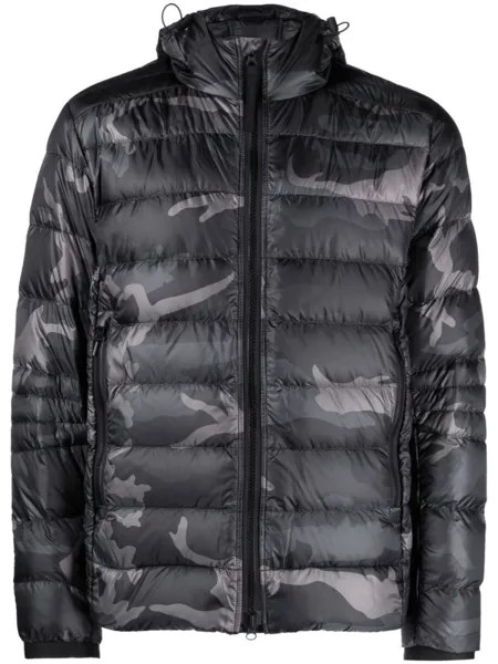 Canada Goose пуховик Crofton с нашивкой-логотипом, черный