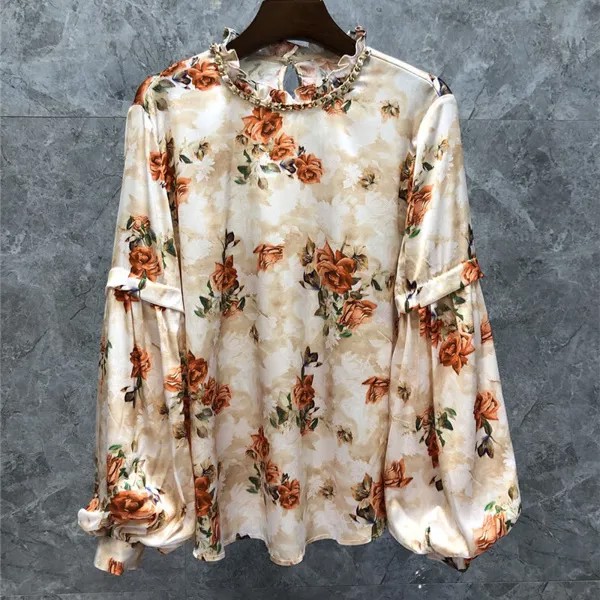 Женская шелковая блузка с длинным рукавом, элегантный топ абрикосового и черного цветов с длинным рукавом, весна-лето 2022
