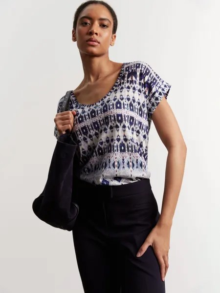 Gerard Darel Футболка с принтом Aalya, синий/белый