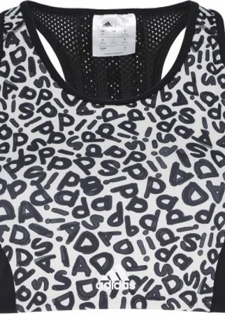 Спортивный топ бра adidas Farm Print 3-Stripes Sports, размер 42-44