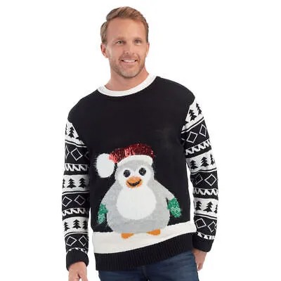 Мужская шапка Санты с пингвином, уродливый рождественский свитер