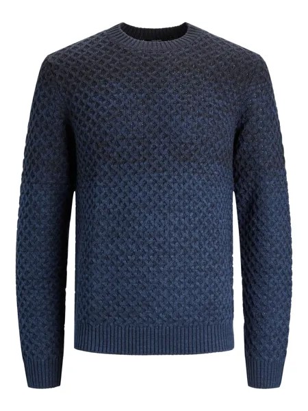 Пуловер Jack & Jones 'Steen Gradient', темно синий