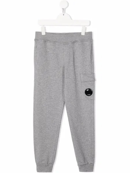 C.P. Company Kids спортивные брюки с декором Lens