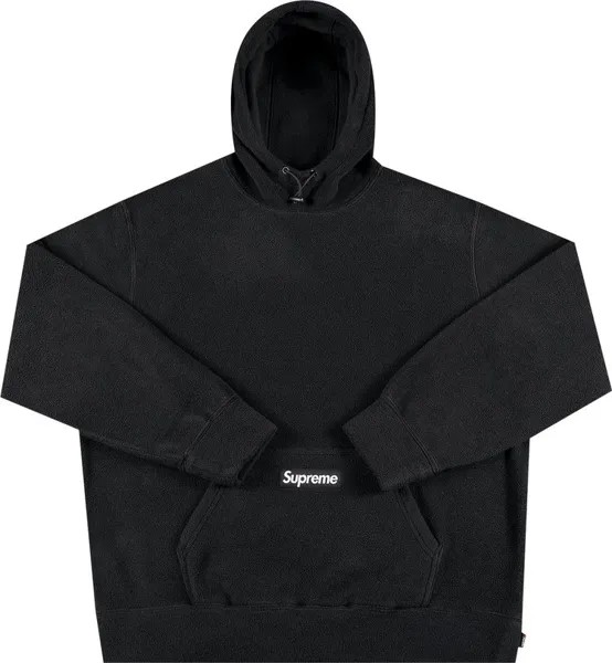 Толстовка Supreme Polartec Hooded Sweatshirt 'Black', черный