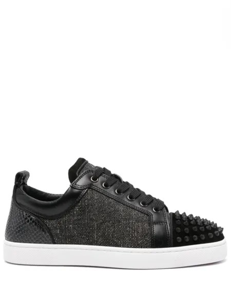 Christian Louboutin кроссовки Louis Junior P Pik Pik Strass, черный
