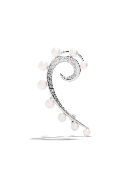 TASAKI серьга Cove из белого золота с жемчугом и бриллиантами