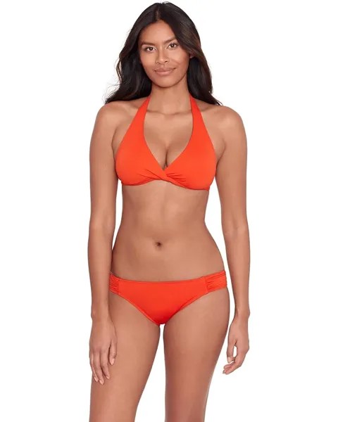 Топ бикини LAUREN Ralph Lauren Beach Club Solids Twist Halter, оранжевый