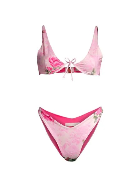 Комплект бикини Kinney из двух частей LoveShackFancy, розовый