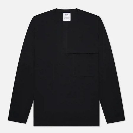 Мужской лонгслив Y-3 Classic Henley, цвет чёрный, размер L
