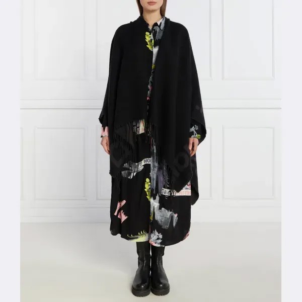 Пончо свободного кроя Desigual, черный