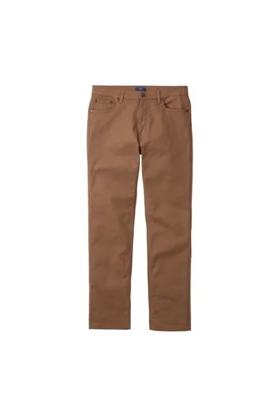 Цветные джинсы 30 дюймов (76 см) по внутренней стороне штанины Cotton Traders, коричневый