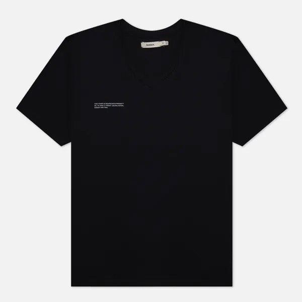 Мужская футболка PANGAIA Lightweight V Neck чёрный, Размер XS