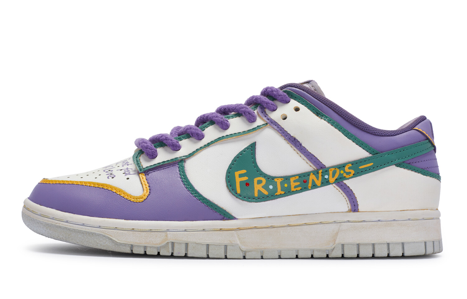 Кроссовки Nike Dunk Skateboarding Shoes Women's Low-top Green/white/purple, зеленый