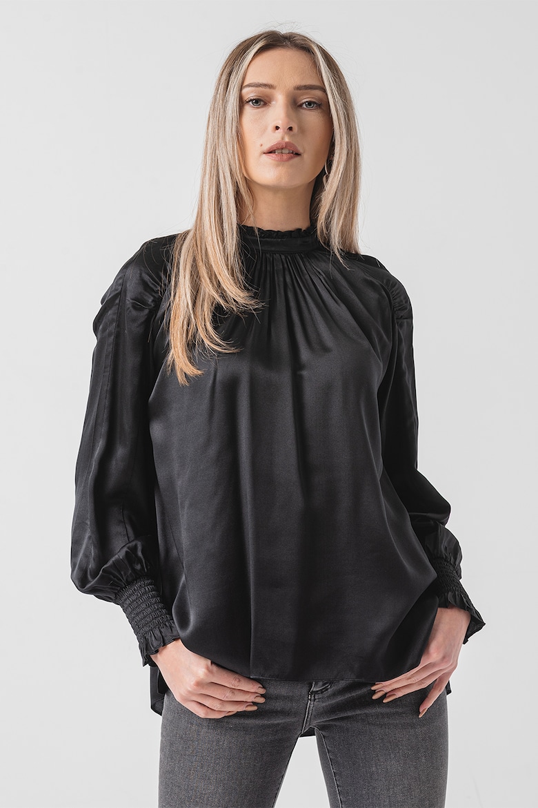 Воздушная блузка Maria из шелка Allsaints, черный