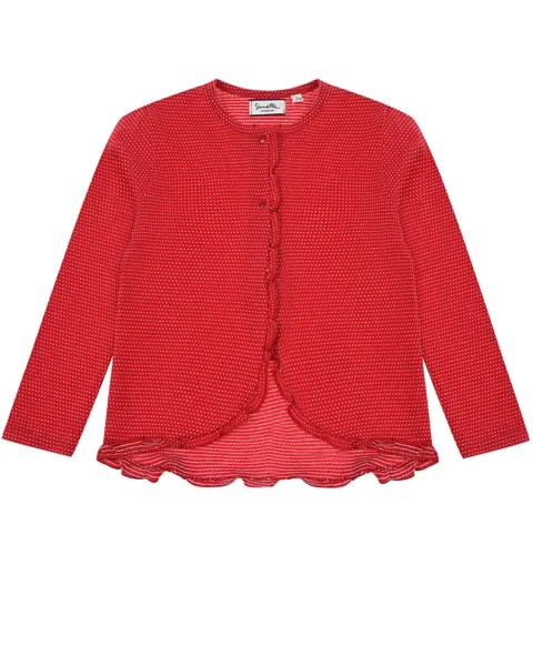 Красная кофта в белый горошек Sanetta fiftyseven детская