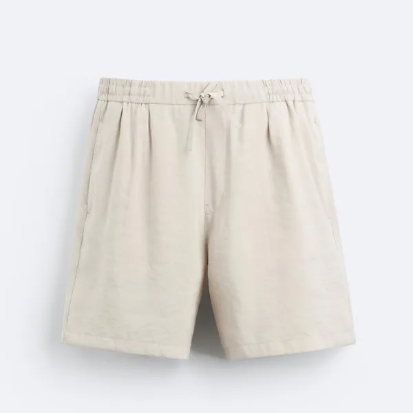 Шорты-бермуды Zara Modal Blend, песочный