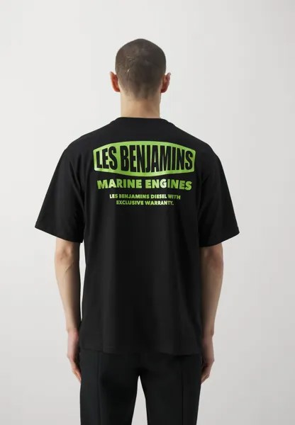 Футболка с принтом RELAXED TEE UNISEX Les Benjamins, черный